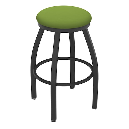 Holland Bar Stool Co 25" Swivel Counter Stool, Pewter Finish, Canter Green Seat X802